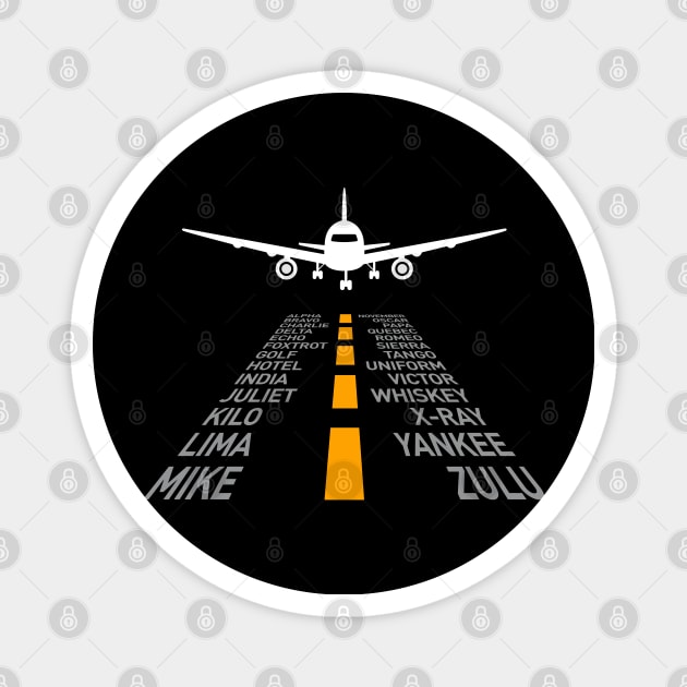 Runway - phonetic alphabet Magnet by Pannolinno